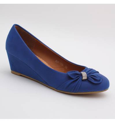 Escarpins femme compensés bleu SOLFERINO