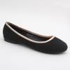 Ballerines femme simili cuir noir SYNTHIA