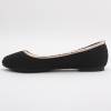 Ballerines femme simili cuir noir SYNTHIA