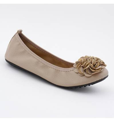 Ballerines beige femme à fleur MONCEAU