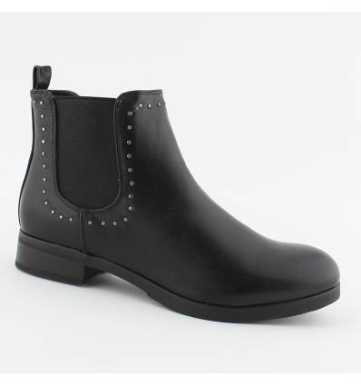 Bottines  basses bout rond  bande élastiquée grise Shea