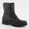 Bottines femme zip et  lacets noir Dalia