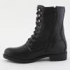 Bottines femme zip et  lacets noir Dalia