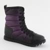 Bottines femme matelassée violet et noir NATALIA