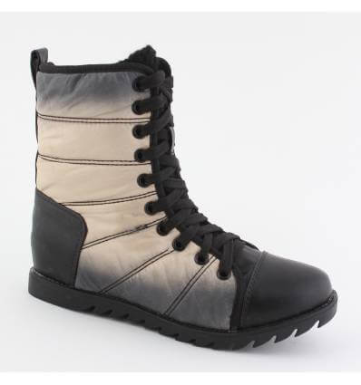 Bottines femme beige et noir Natalia