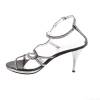 Sandales talon et strass fantaisie noir Yasmine