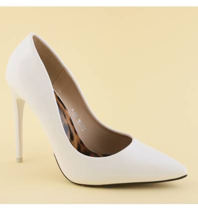 Chaussures de soirée à talon aiguille blanc Megan