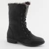Bottines noir femme à fourrure