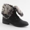Bottines noir femme à fourrure