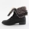 Bottines noir femme à fourrure