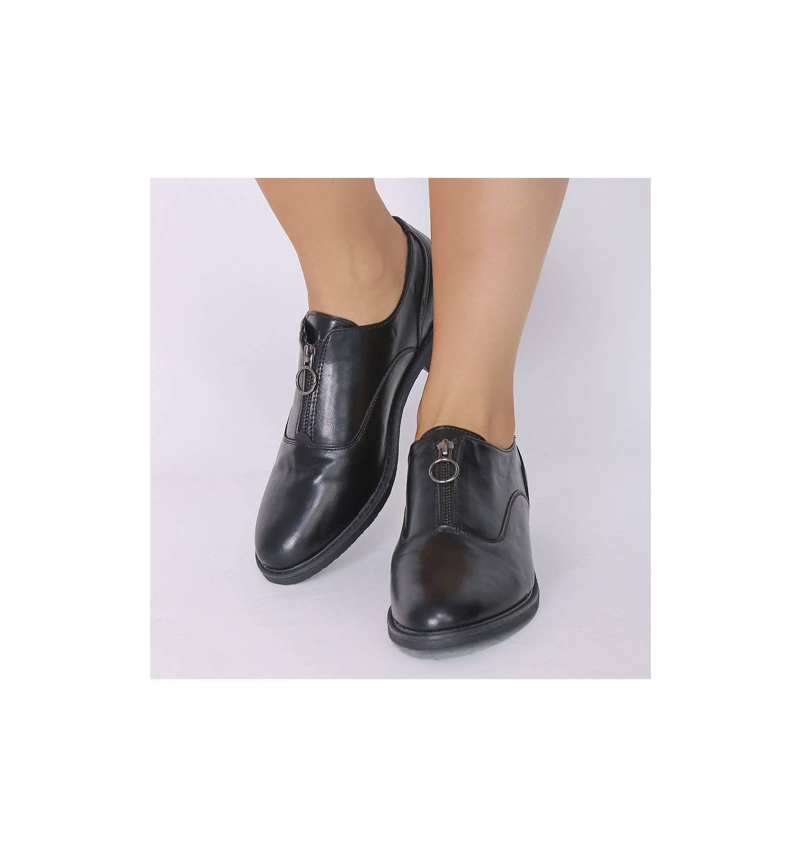 derby noir femme cuir