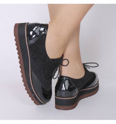 Derbies femme noir Dalila