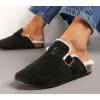 Mules noires fourrées femme Malia