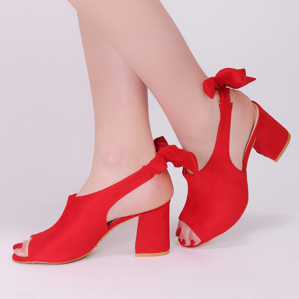 Sandales femme rouge 